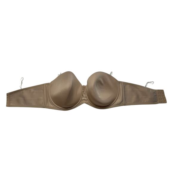 VANITY FAIR Beauty Back Underwire Smoothing Strapless Bra Beige Size 44DD #74380 - Picture 4 of 5